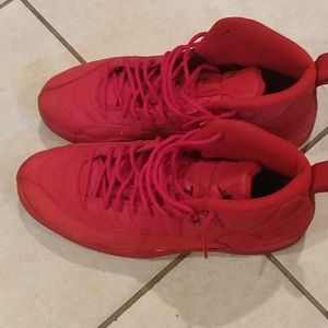 Retro Air Jordans 12 Red on Red